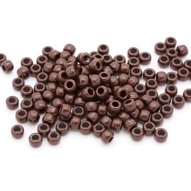kids plastic brown coloured  pony beads with large holes