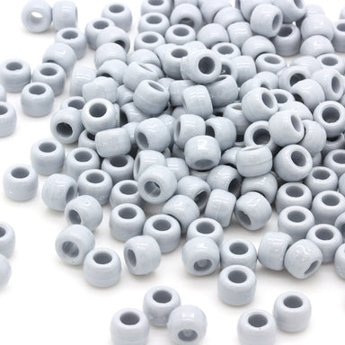 grey plastic pony beads