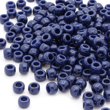 kids plastic navy coloured  pony beads with large holes
