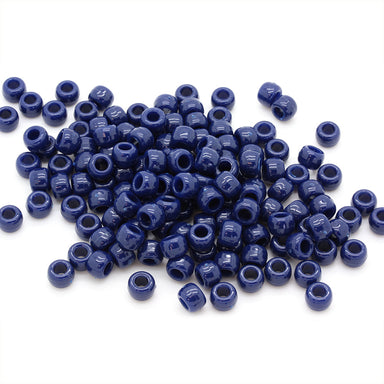 kids plastic navy coloured  pony beads with large holes