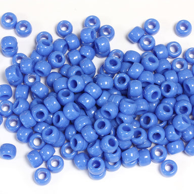 blue plastic pony beads