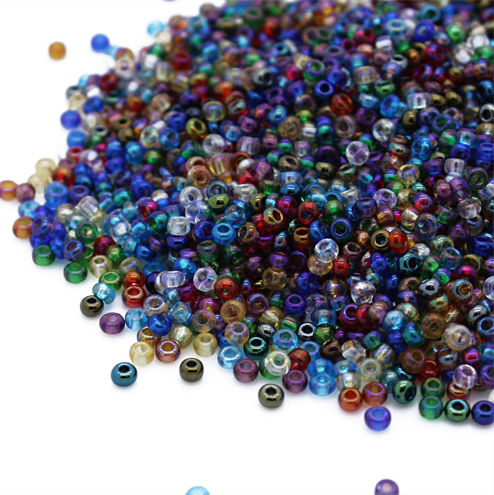 Rainbow Czech Mix Glass Rocaille/Seed 11/0-Pack of 5g
