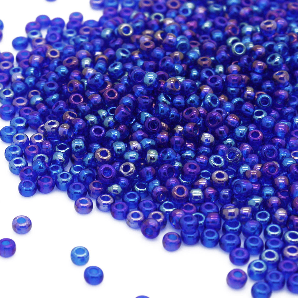 Rainbow Czech Royal Blue Glass Rocaille/Seed 8/0-Pack of 100g