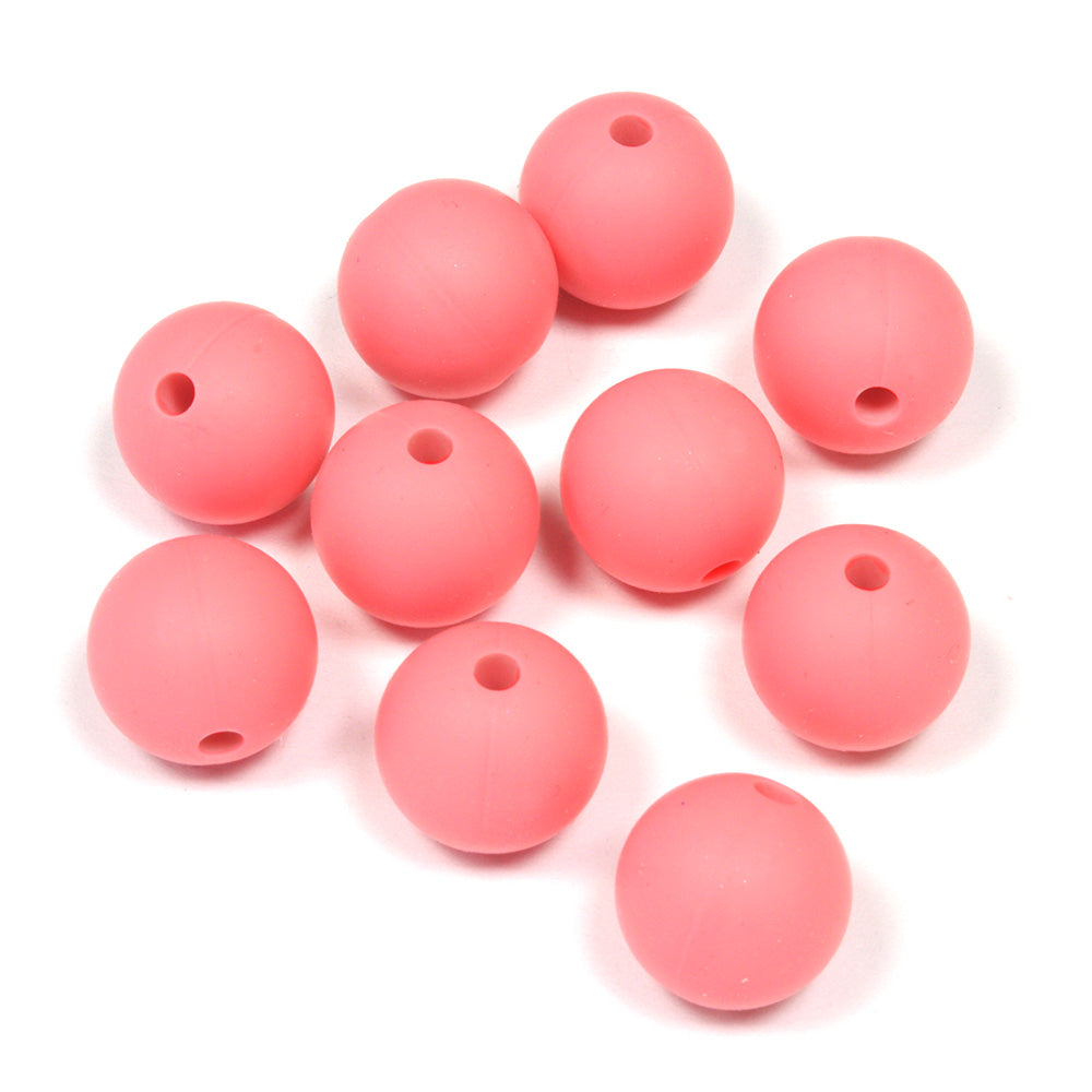 Silica Round Beads 12mm Baby Pink - Pack of 10