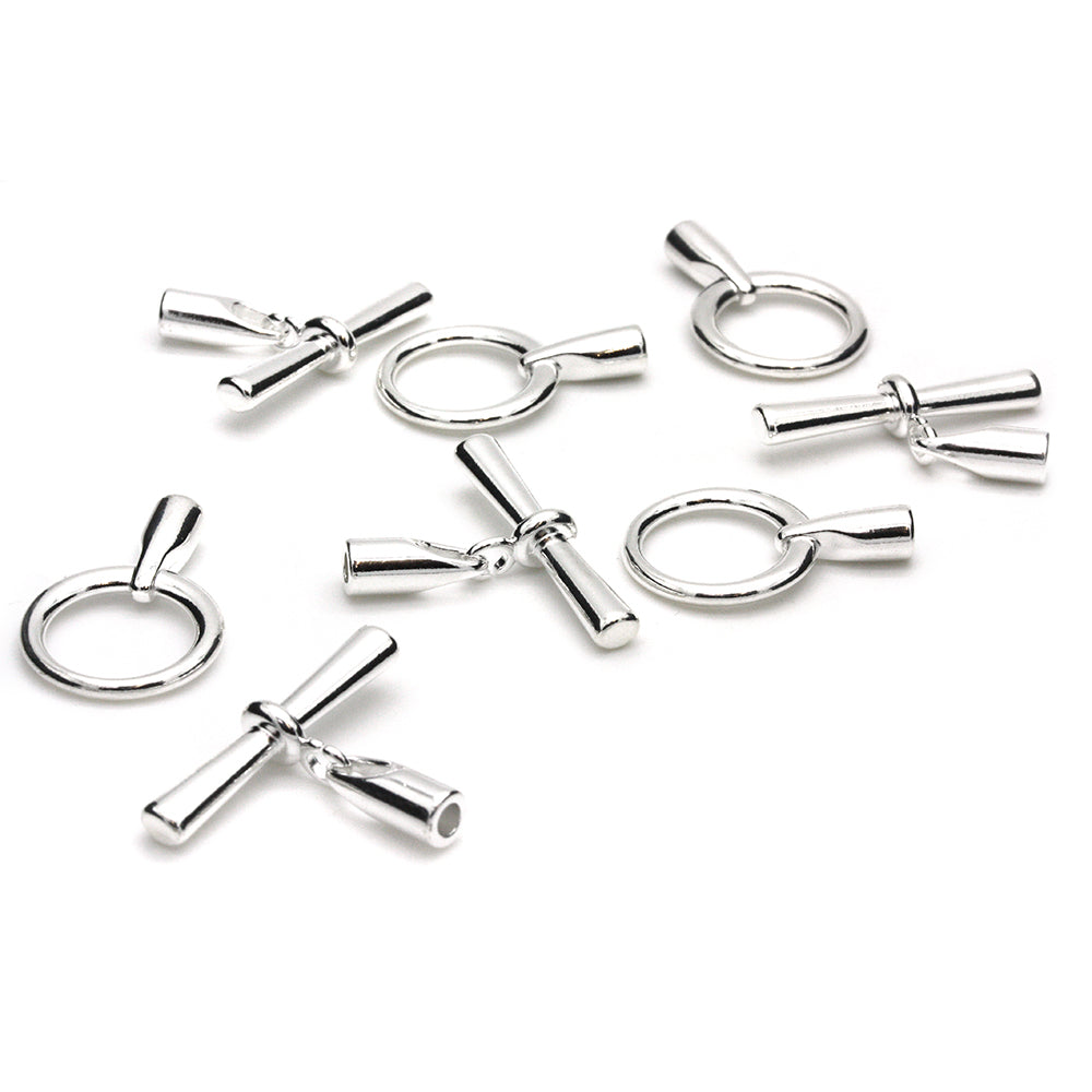 Glue in Toggle 3.2mm Silver Plated - Pack of 1