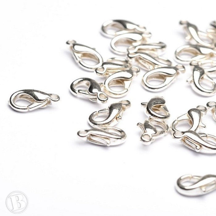 Trigger Clasp Silver Plated 12x6mm-Pack of 20