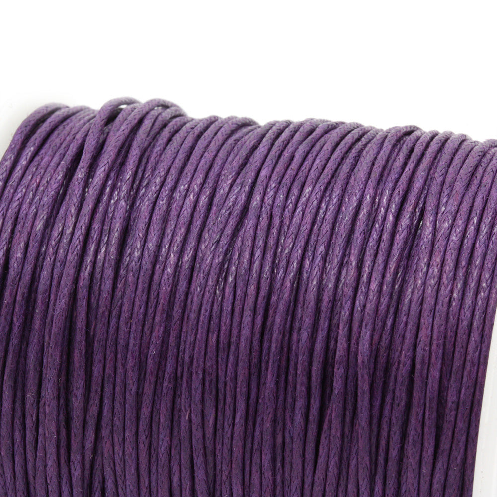 Waxed Purple Cotton 1mm-Pack of 100m