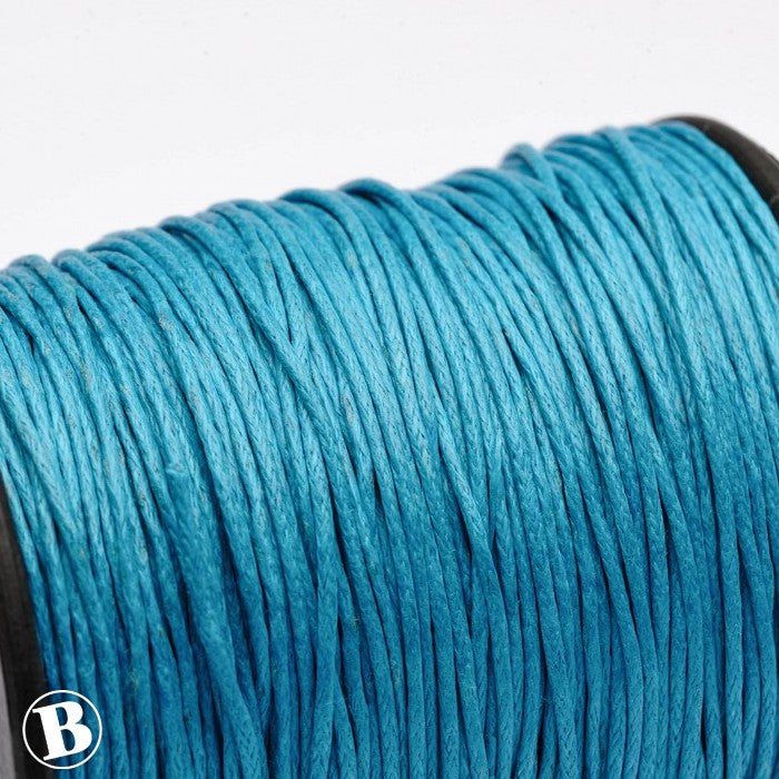 Waxed Turquoise Cotton 1mm-Pack of 100m