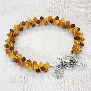 Free Instructions: Bee's Journey Spiral Crystal Bracelet