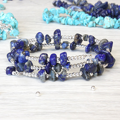 Free Instructions Lapis Lazuli Bracelet