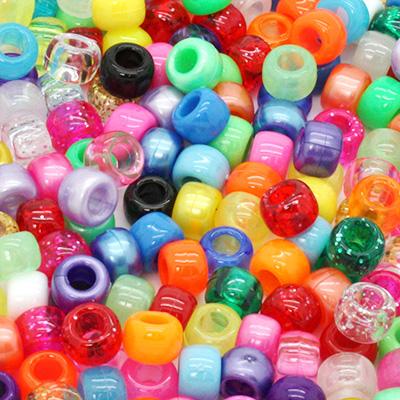Star Beads Glitter Sparkle Mix 13mm Pony Beads Large Hole Made in USA 