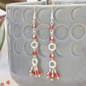 Free Instructions: Wire Wrapped Rose Earrings