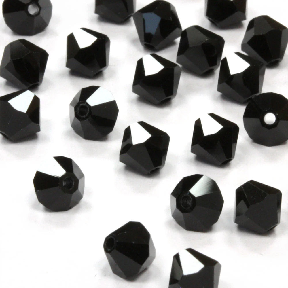 Crystal 6mm Bicone Monochrome Bundle - Pack of 7