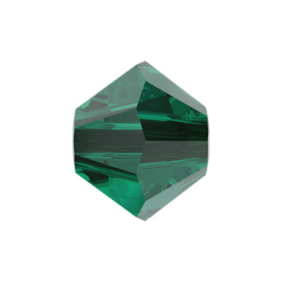 Swarovski Crystal Xilion 4mm Emerald - Pack of 10