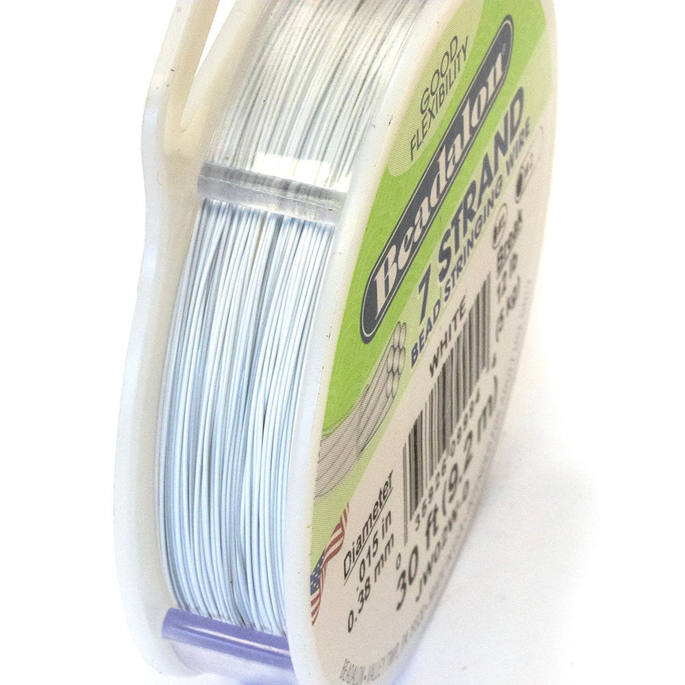 Beadalon White Beading Wire 7 strand - Reel of 9m