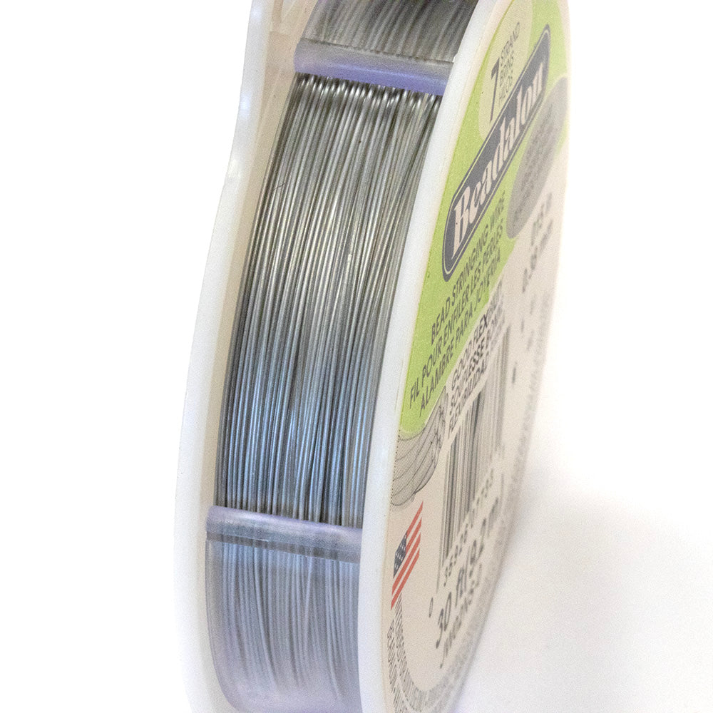 Beadalon Satin Silver Beading Wire 7 strand - Reel of 9m