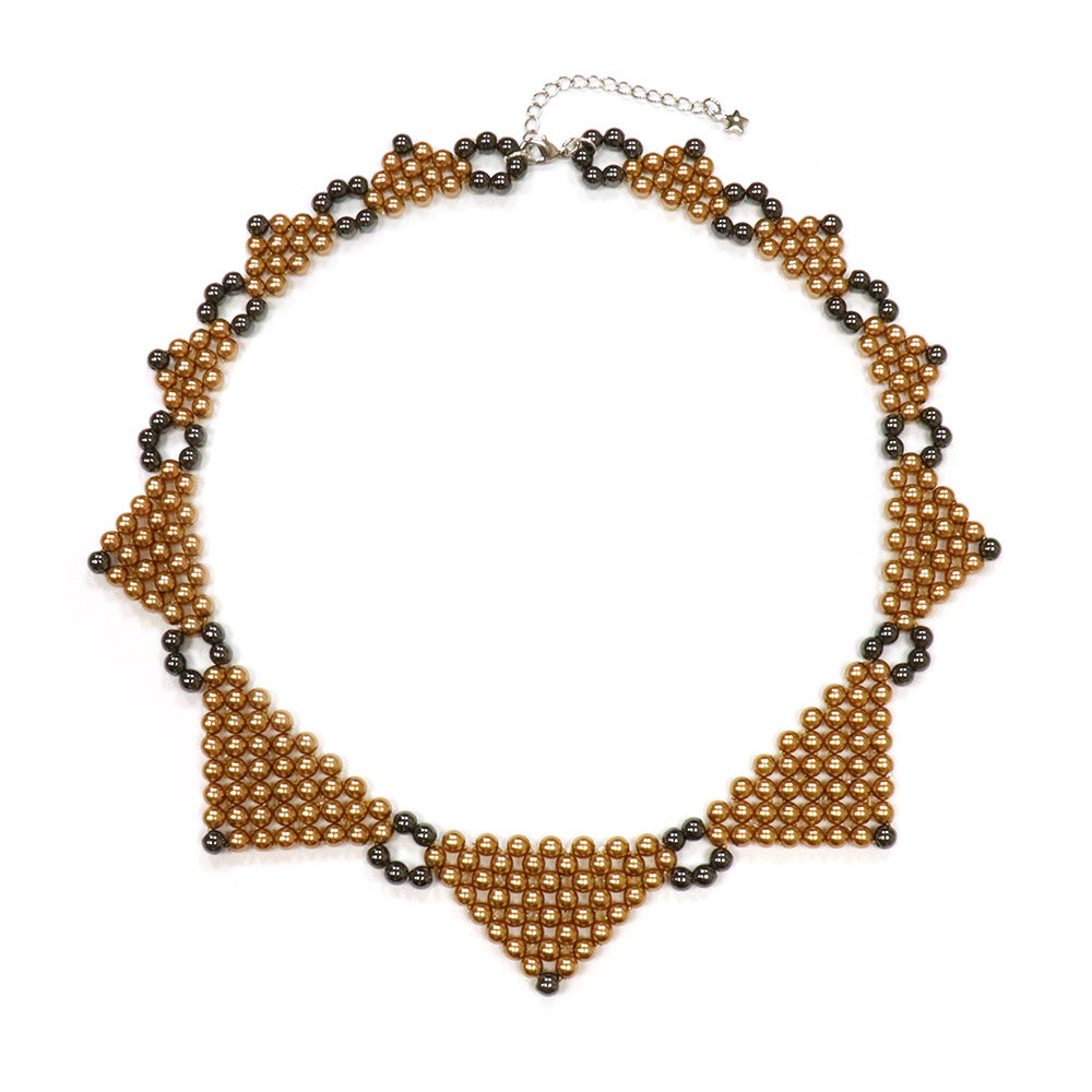 Pointy Pearls Gold Necklace Kit
