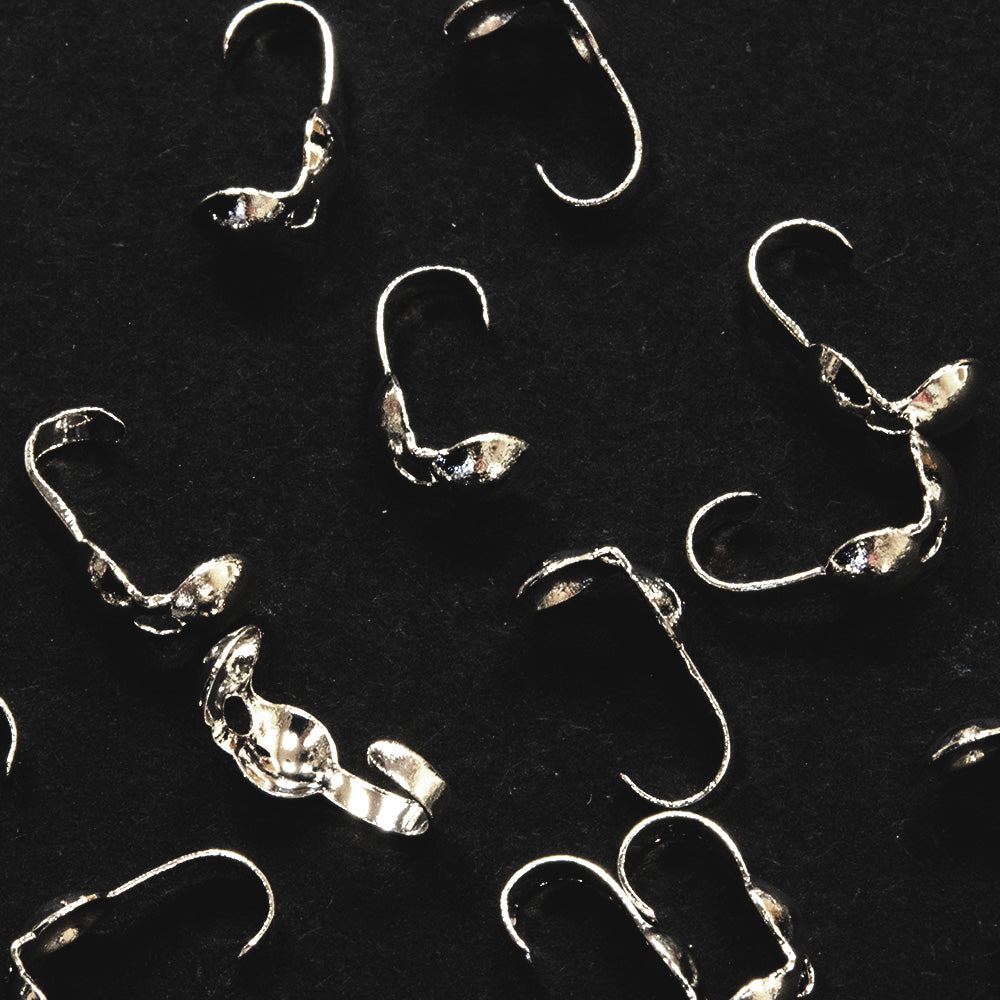 Calotte Silver Plated Metal 7x3mm-Pack of 100