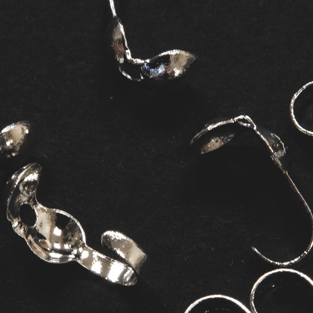 Calotte Silver Plated Metal 7x3mm-Pack of 100