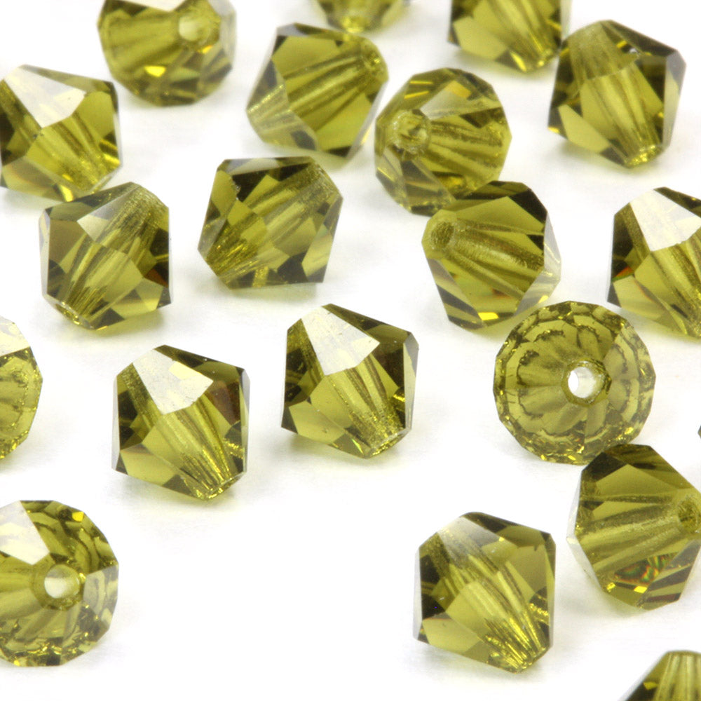 25 Emerald AB 8mm Glass Crystal Bicones 25 Emerald AB 8mm Glass Crystal Bicones