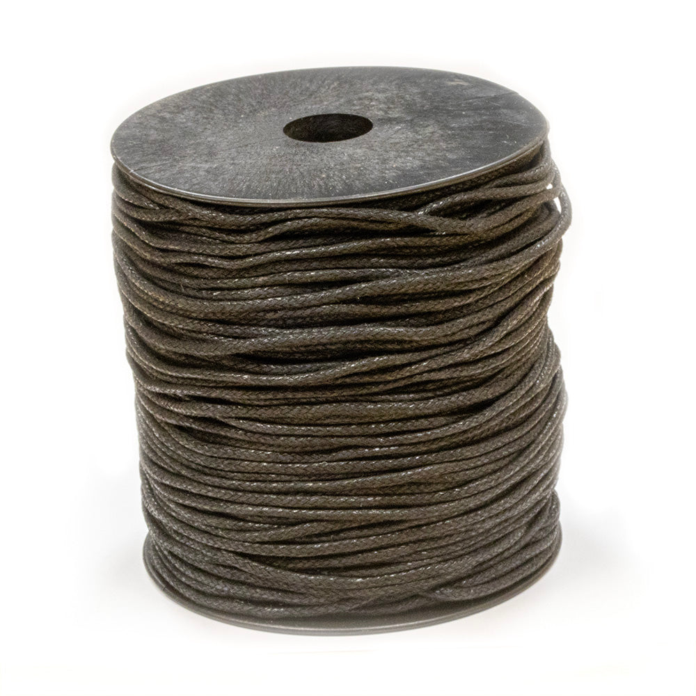 Black Cotton Cord 2mm - Reel of 100m