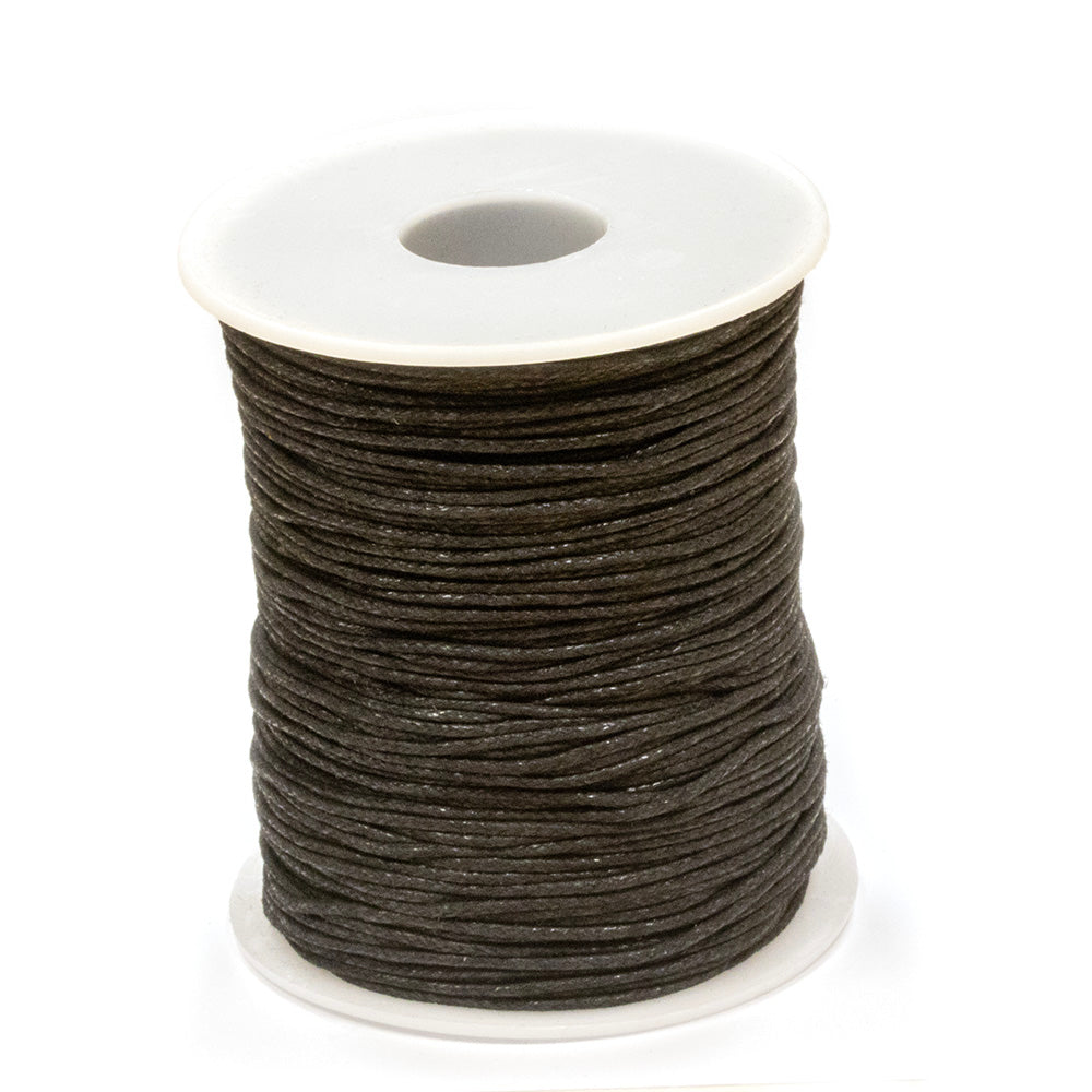 Black Cotton Cord 1mm - Reel of 100m