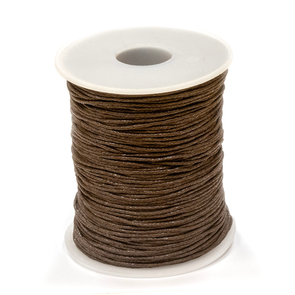 Brown Cotton Cord 1mm - Reel of 100m