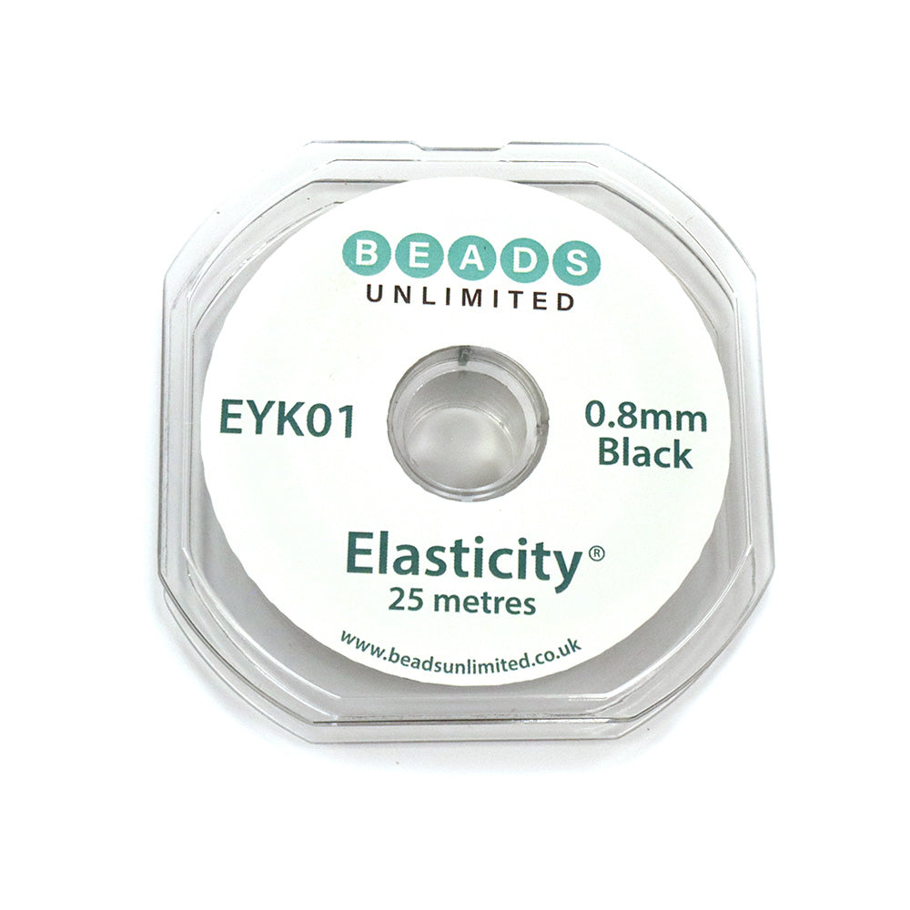Elasticity Black 0.8mm - Reel of 25m