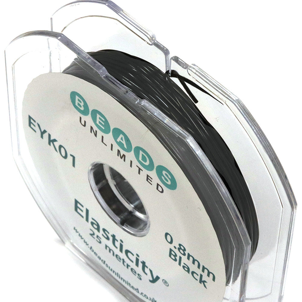 Elasticity Black 0.8mm - Reel of 25m