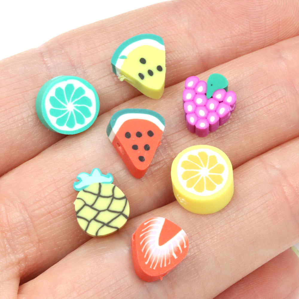 Fruit Polymer Clay Mix 10-12x5mm-Pack of 20