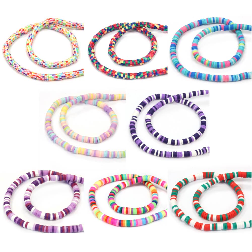 Polymer Clay 4mm Disc Mix Bundle - Pack of 8
