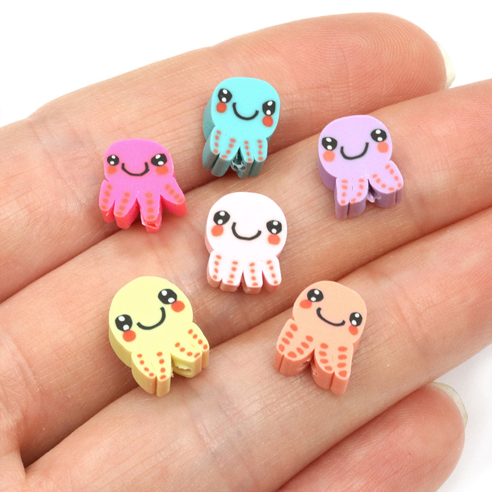 Polymer Clay Octopus 10mm - Pack of 50