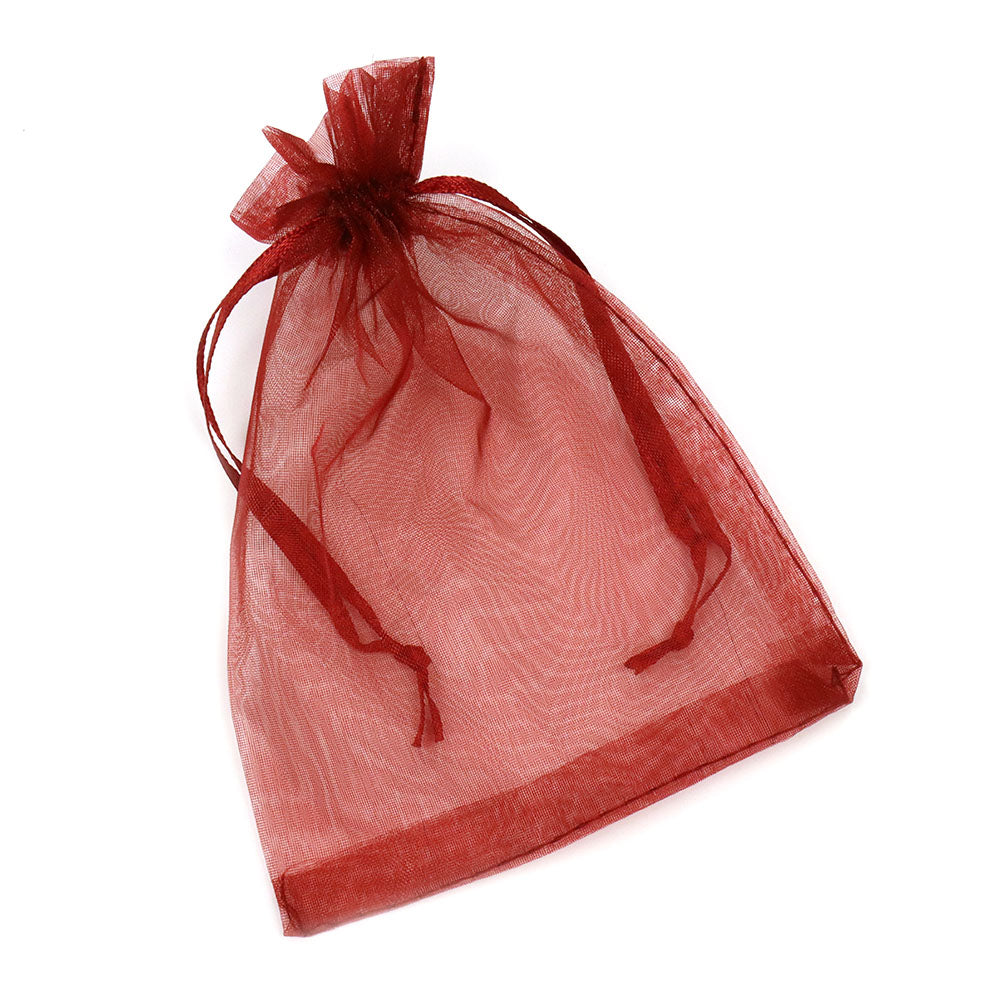 Wedding Favours Organza Mini Bags Gift Bag Burgundy Organza