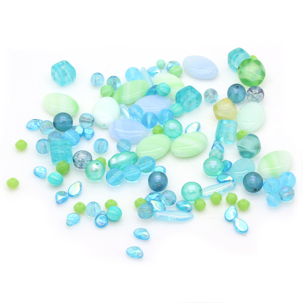 Czech Pressed Glass Mix Caribbean - Pack of 50g