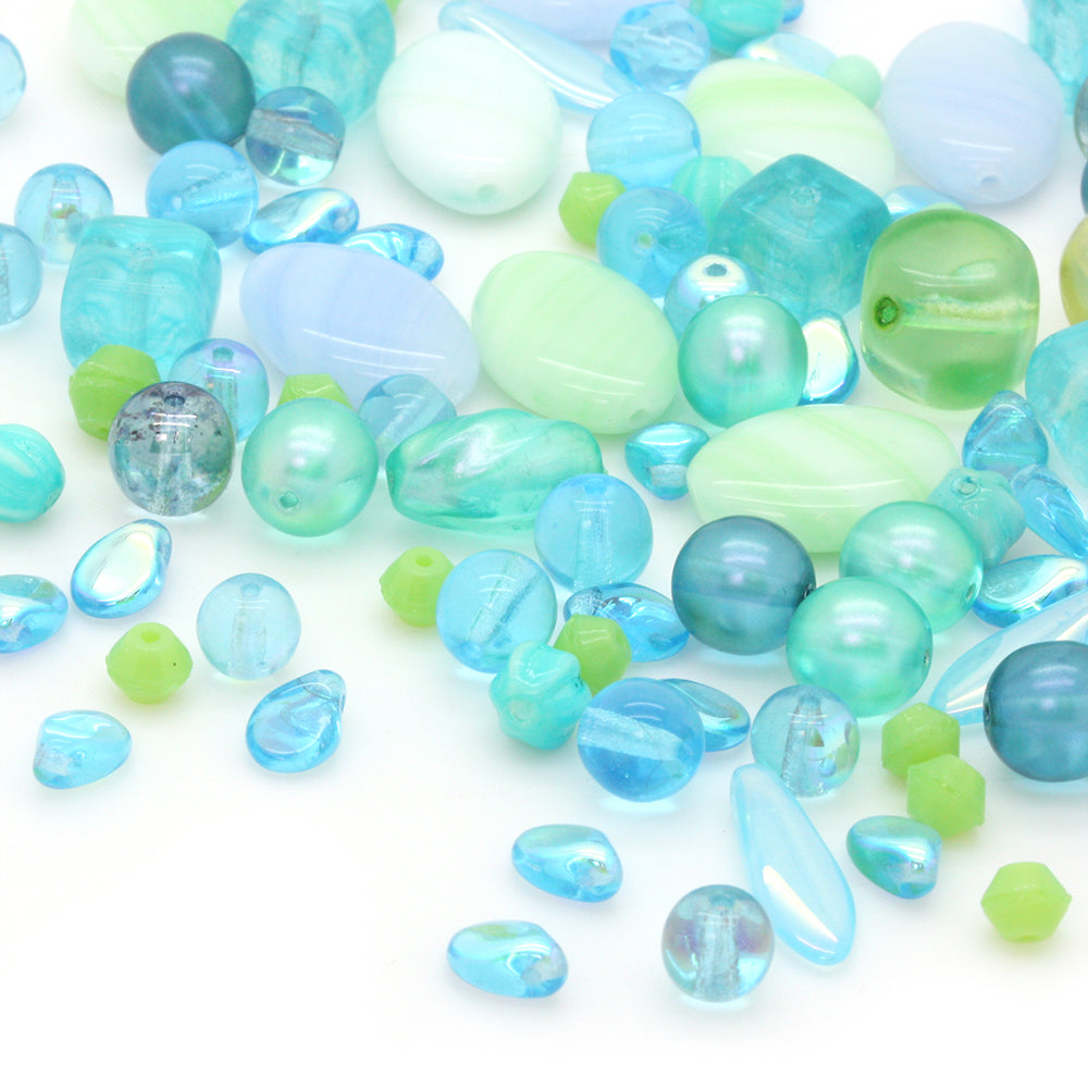 Czech Pressed Glass Mix Caribbean - Pack of 50g