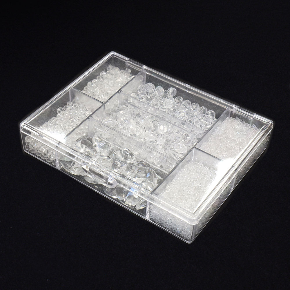 Glass Beads Box Clear 120x95mm - Pack of 1