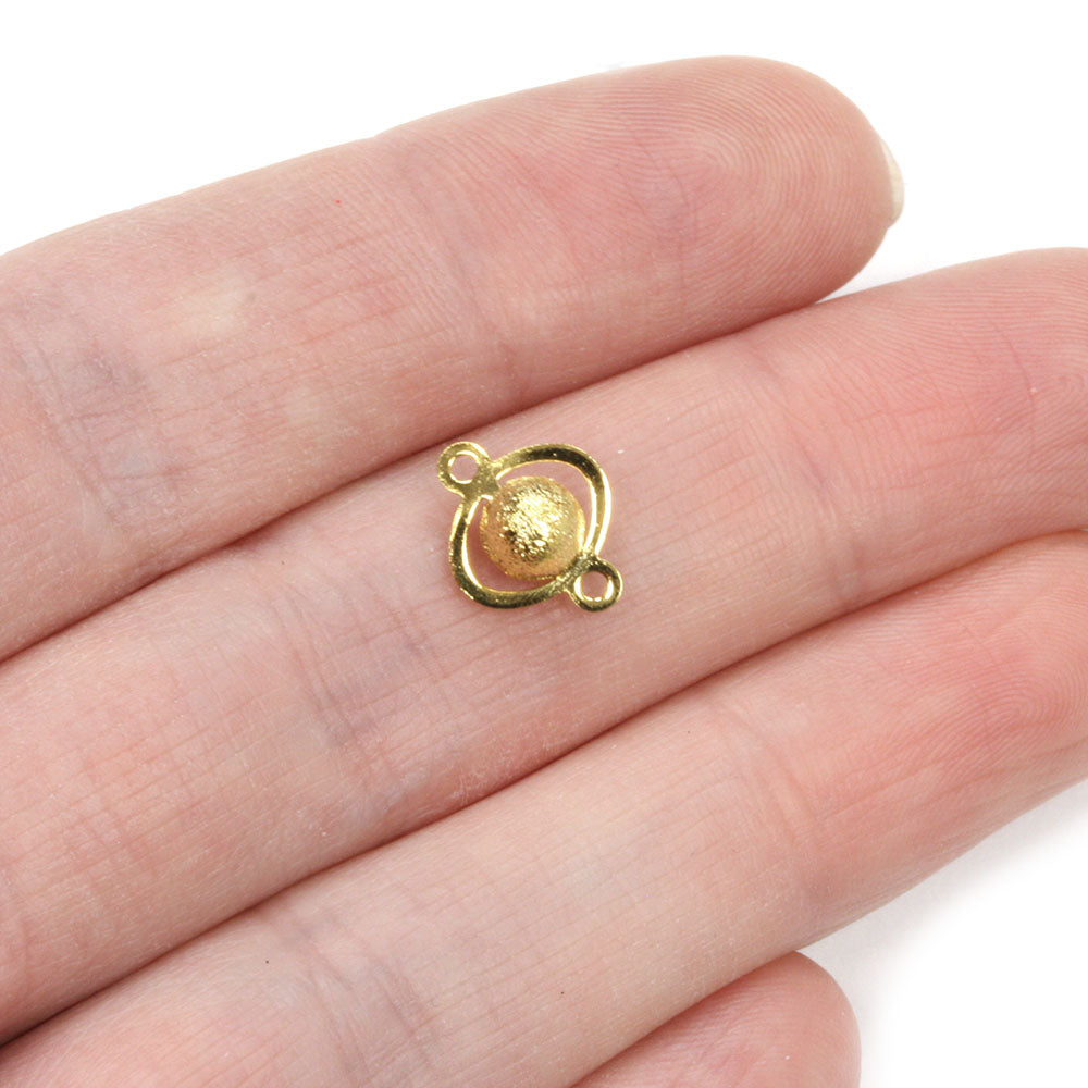 Disco Ball Link Gold Plated 9x10mm - Pack of 10