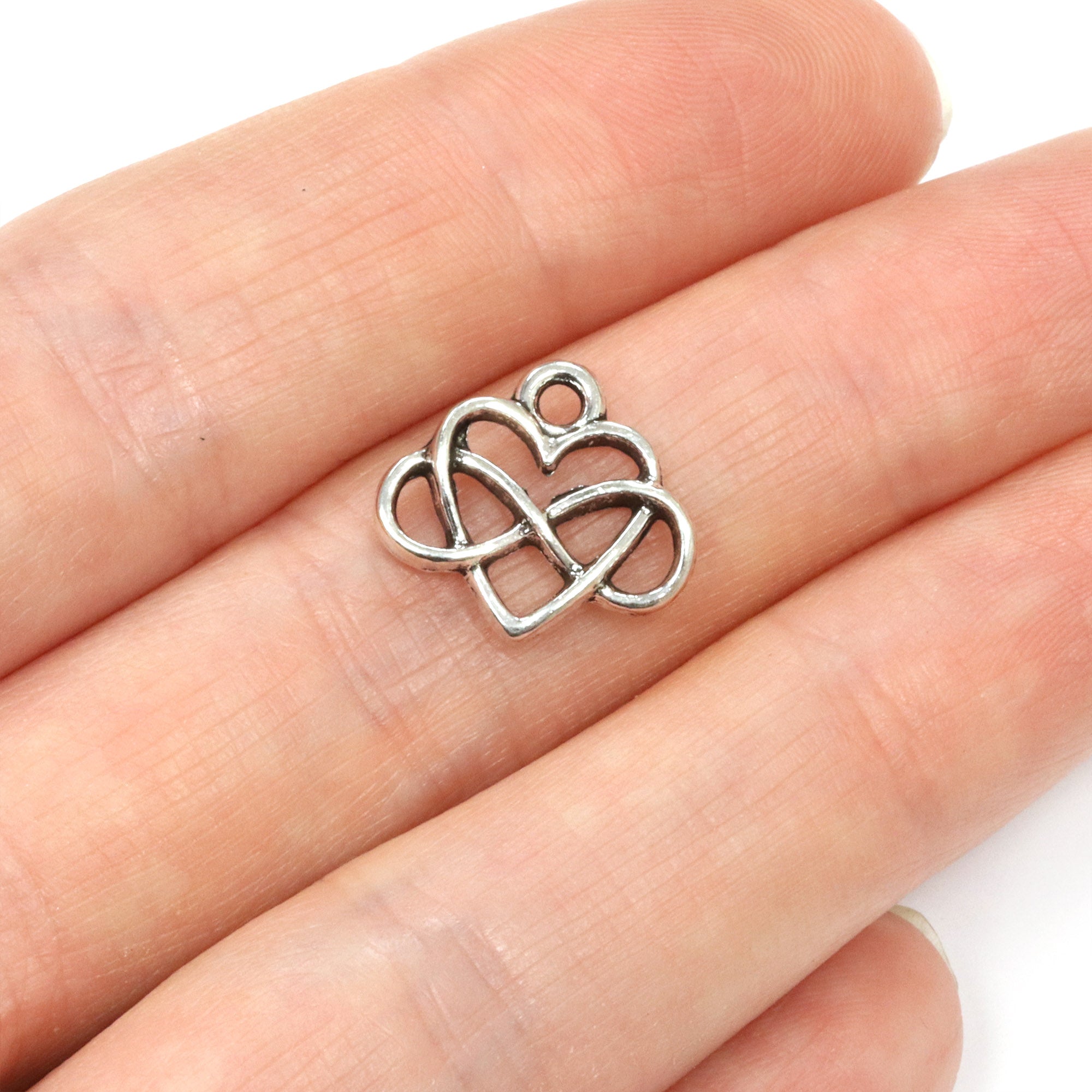 Infinite Heart Antique Silver 15mm - Pack of 20
