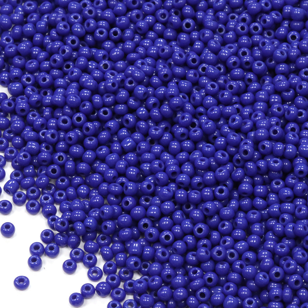 Opaque Czech Royal Blue Glass Seed Beads 11/0 Bundle Packs of 20g