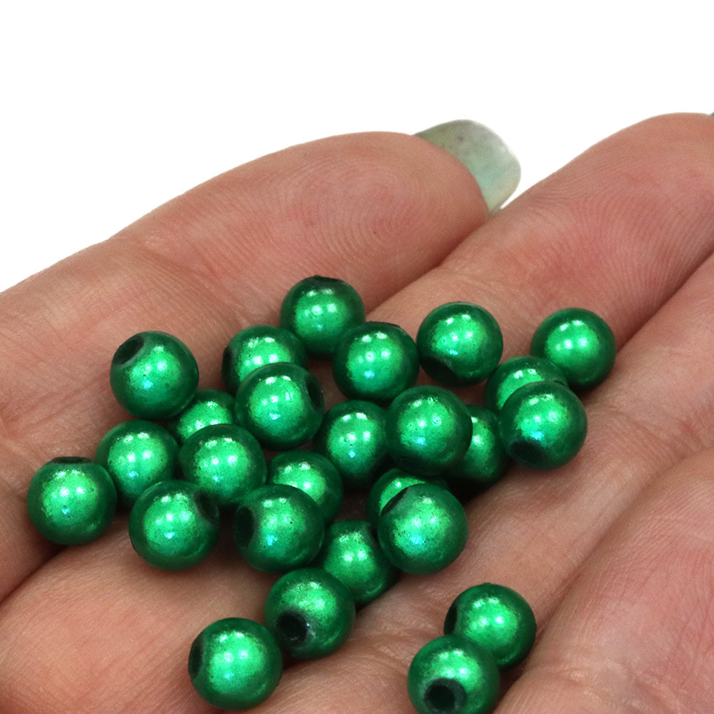 Miracle Bead Green Plastic Round 6mm-Pack of 200