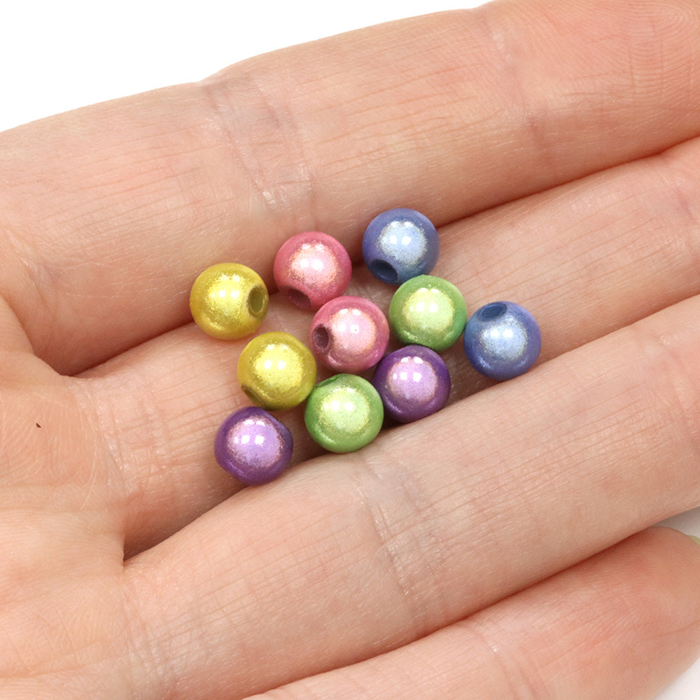 Spring Bead Miracle Bead Spring Mix Plastic Round 6mm-Pack of 100