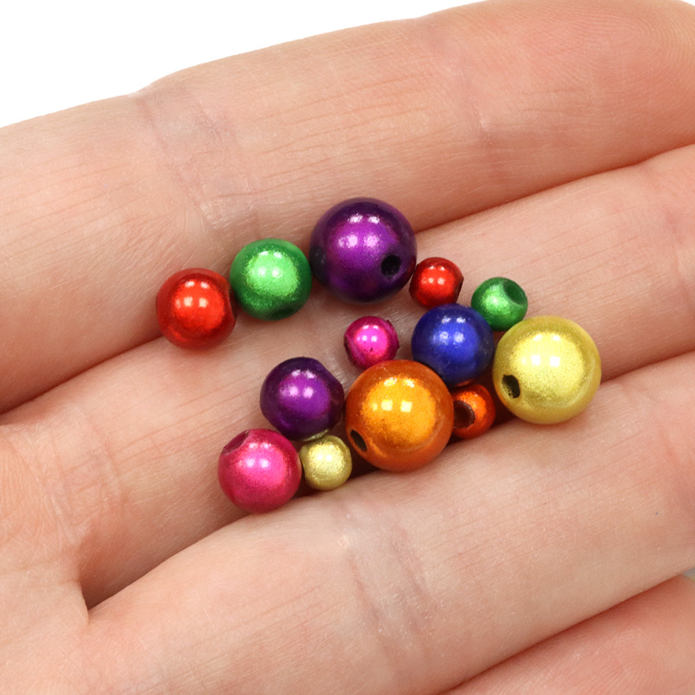 Miracle Bead Rainbow Mix Plastic Round - Pack of 10g