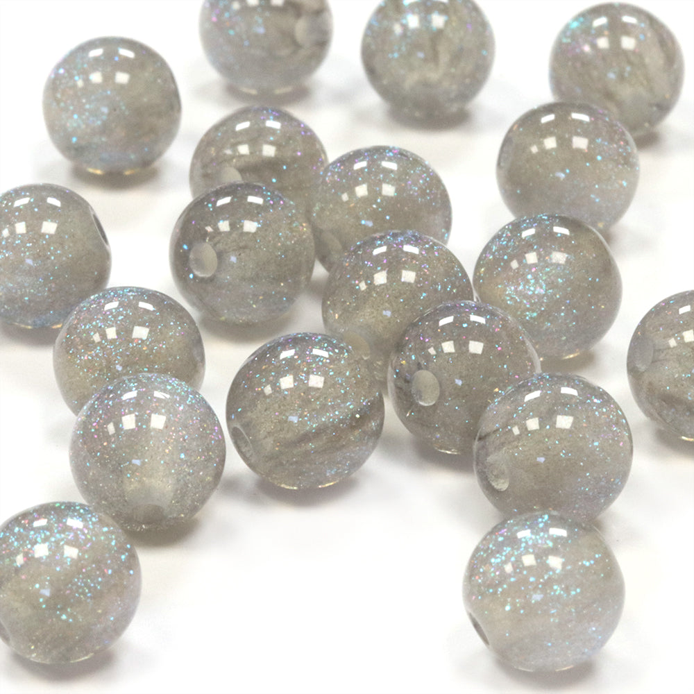 Sparkly Resin Rounds 8mm Bundle - 6 Packs of 20