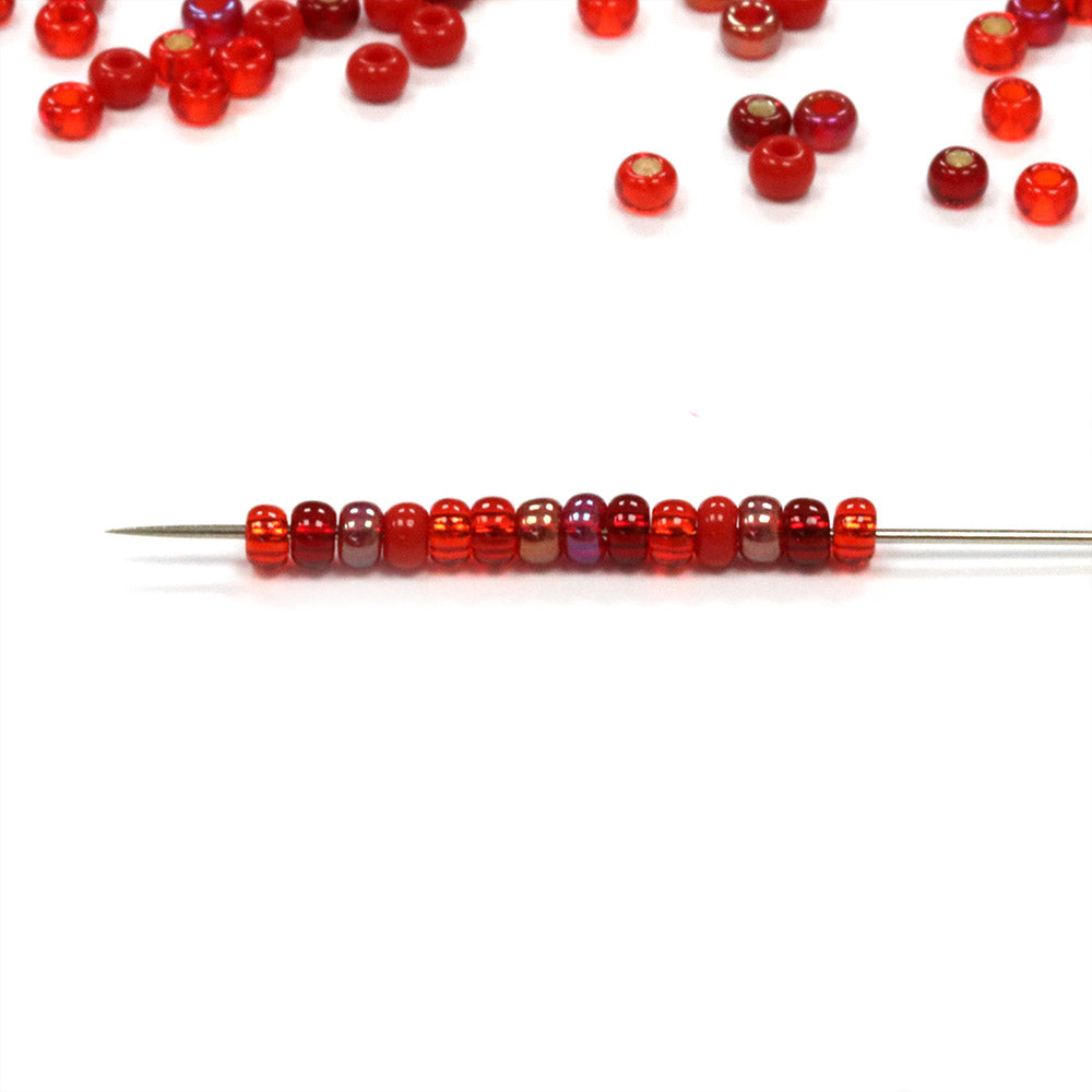Seed Bead Red Mix 11/0 - Pack of 50g