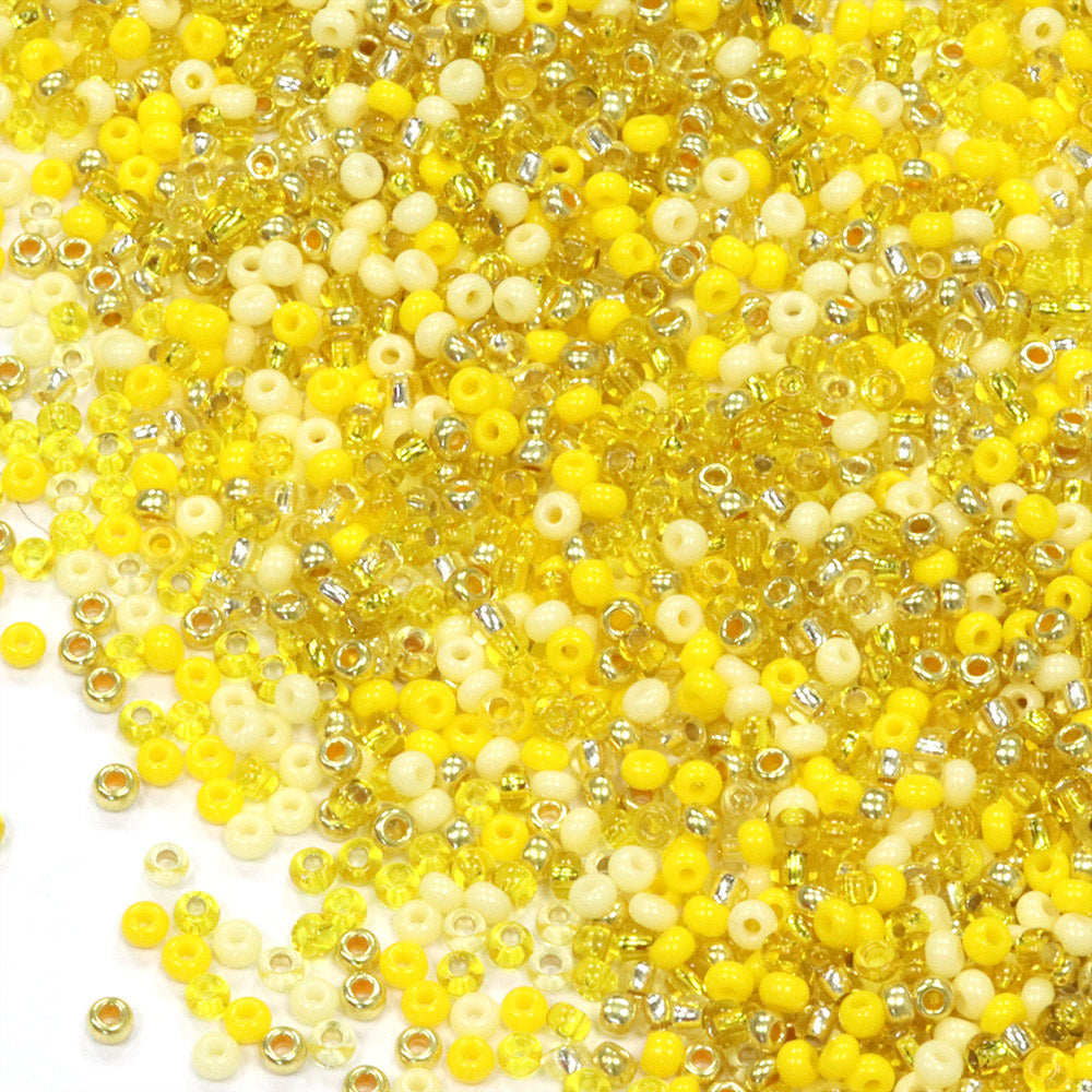 Seed Bead Yellow Mix 11/0 - Pack of 50g