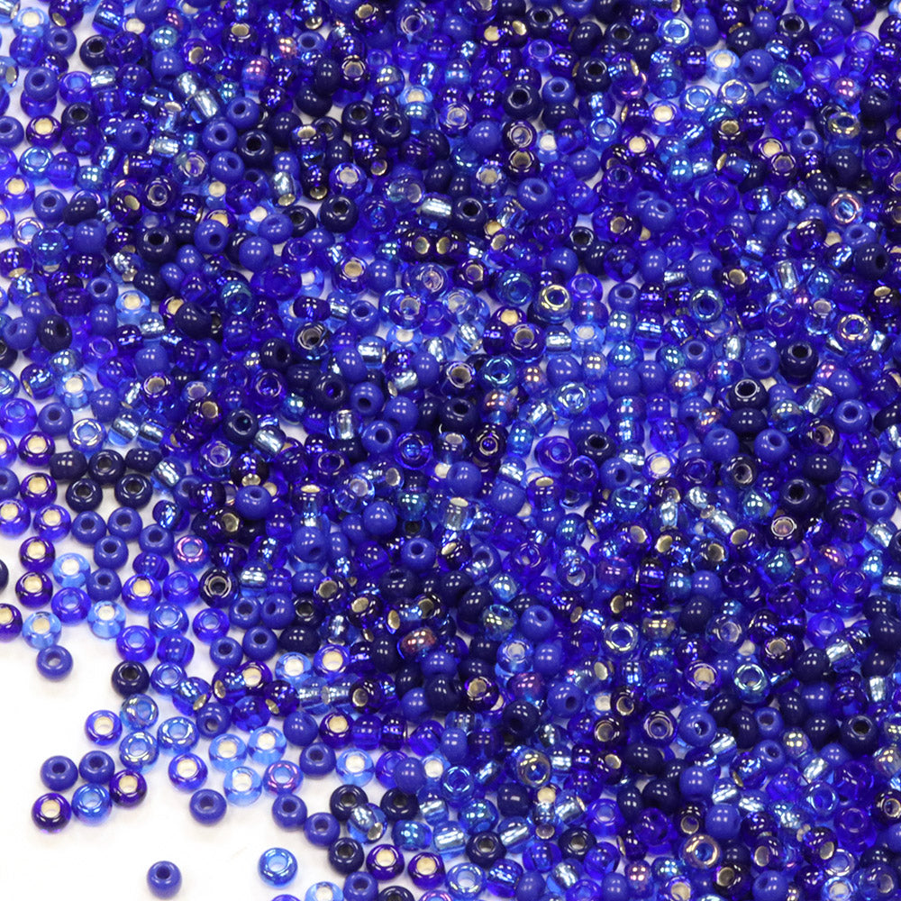 Seed Bead Blue Mix 11/0 - Pack of 50g