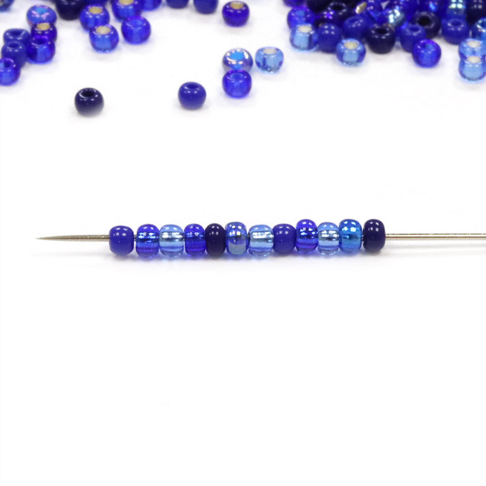 Seed Bead Blue Mix 11/0 - Pack of 50g