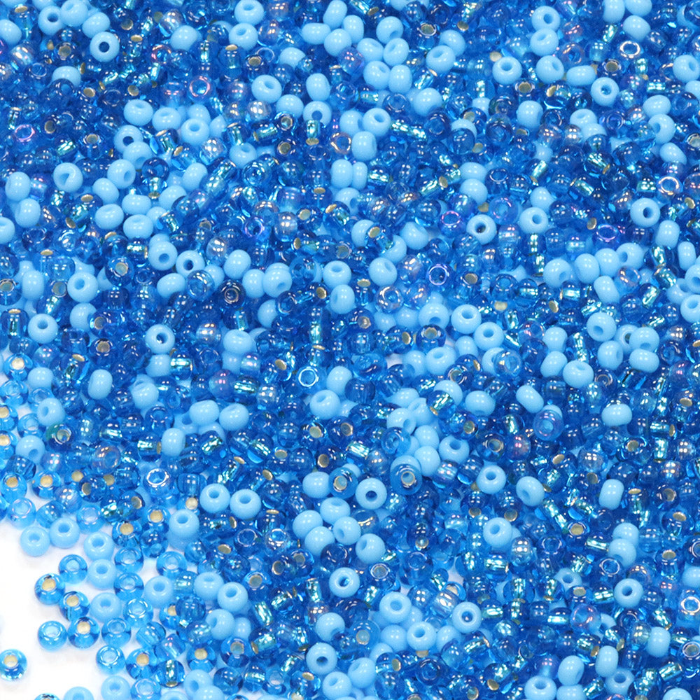 Seed Bead Turquoise Mix 11/0 - Pack of 50g