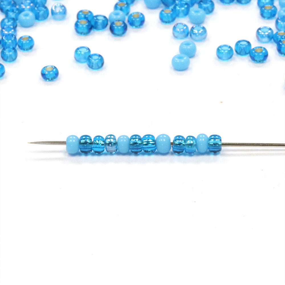 Seed Bead Turquoise Mix 11/0 - Pack of 50g