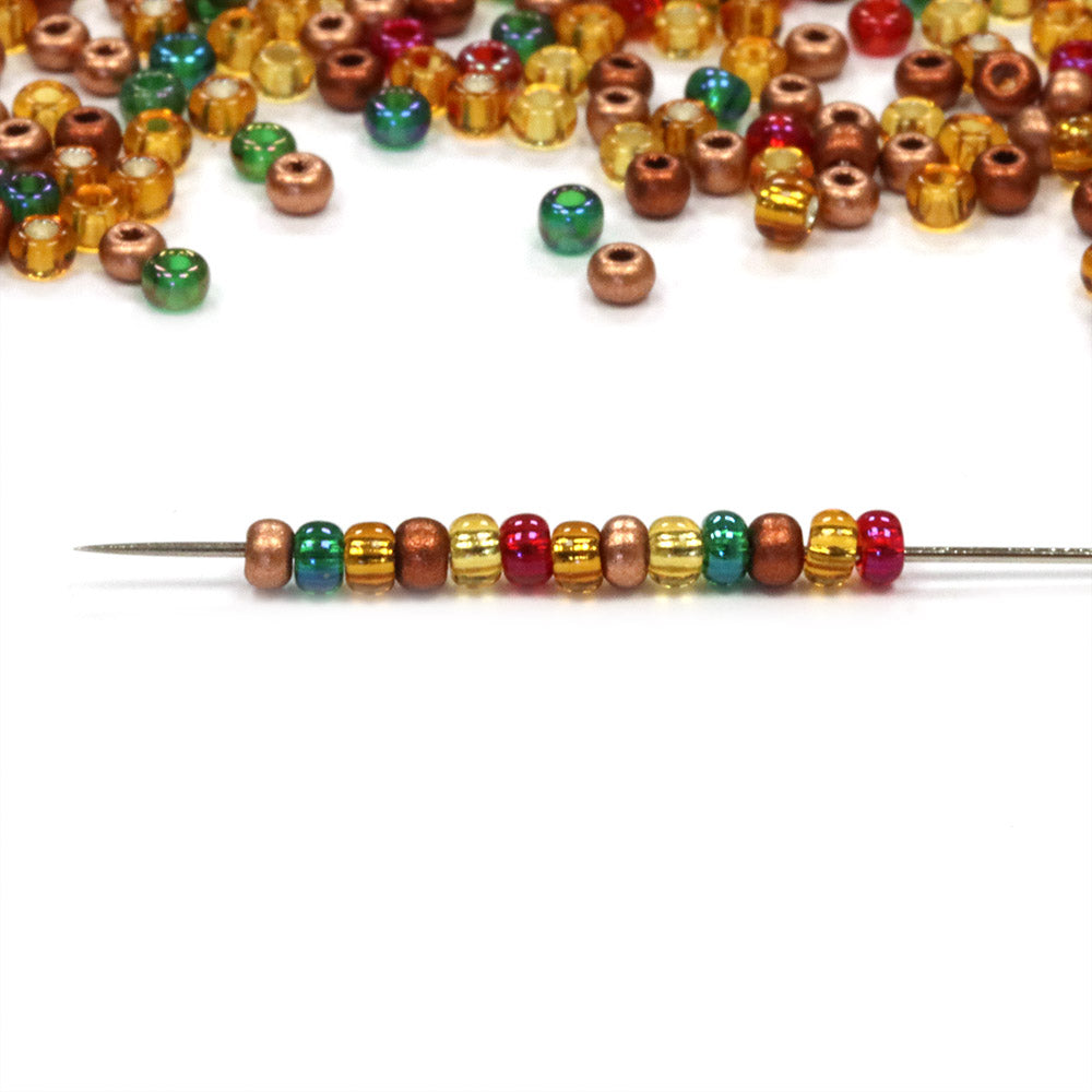 Seed Bead Autumn Mix 11/0 - Pack of 50g